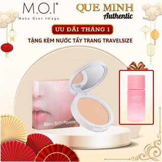 PHẤN PHỦ KIỀM DẦU, KHÁNG NƯỚC - BABY SKIN POWDER -MOI COSMETICS HỒ NGỌC HÀ