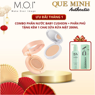 COMBO Cushion Chống nắng + Phấn phủ kiềm dầu - MOI Cosmetics Hồ Ngọc Hà