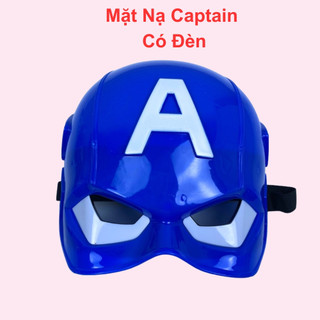 Mặt nạ captain mặt nạ đội trưởng mỹ có đèn chất liệu cao cấp cho bé hóa thân siêu nhân siêu anh hùng