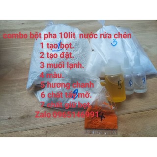 combo bột pha 10lit nước rửa chén 65k