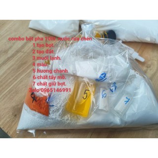 combo bột pha 10lit nước rửa chén 65k