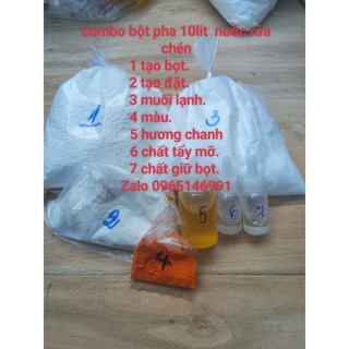 combo bột pha 10lit nước rửa chén 65k