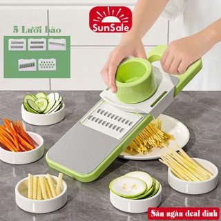 Dụng cụ bào nạo cắt rau củ quả đa năng kèm 5 lưỡi