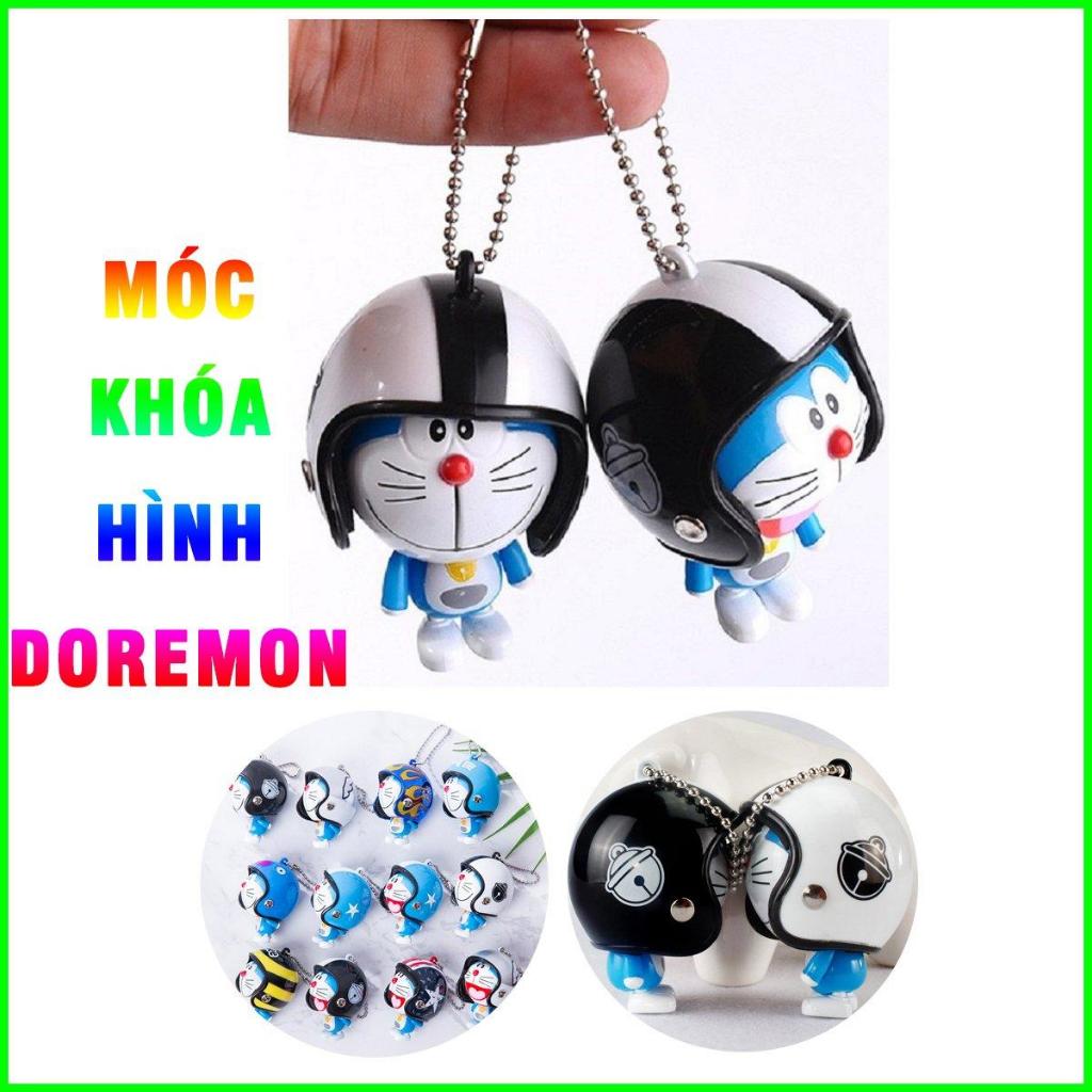 Móc Khóa Hình Doremon Đội Nón Bảo Hiểm Dễ Thương