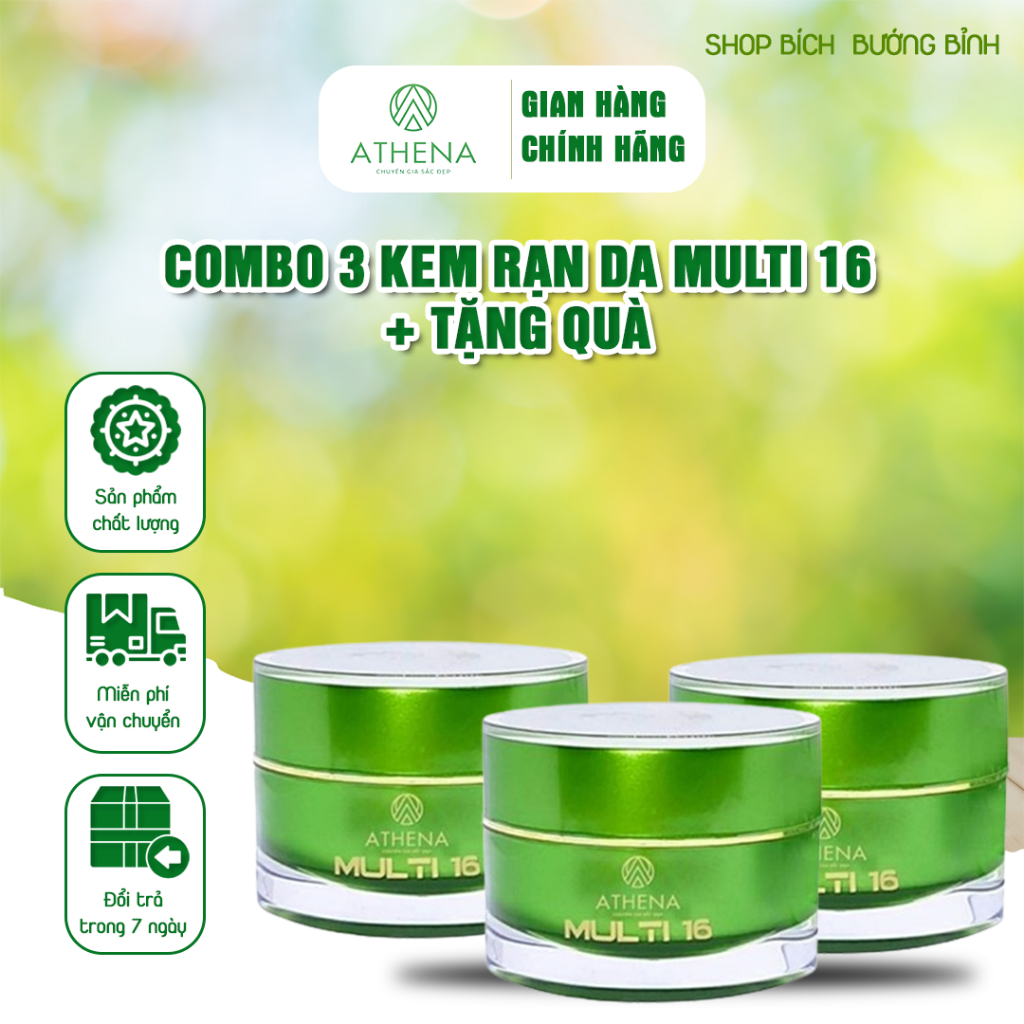 Tặng Hôi Nách + Sữa Tắm + Khăn Combo 3 Hộp Kem Trị Rạn Da Multi 16 Shop