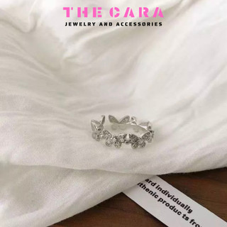 Nhẫn Nữ Hình Bướm Đính Hạt Zircon THECARA
