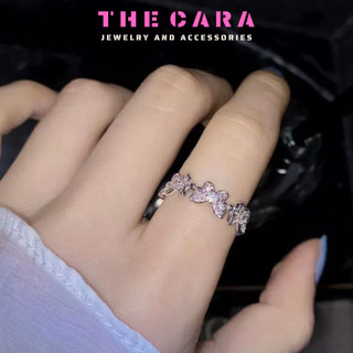 Nhẫn Nữ Hình Bướm Đính Hạt Zircon THECARA