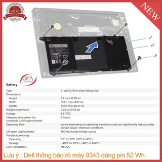 Pin dell XPS 9343