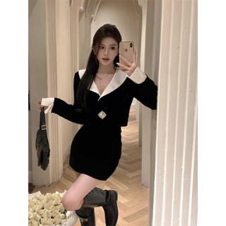 Set váy nhung đen đính đá #23#01#04