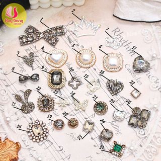 Charm đá dùng gắn trang trí nơ bờm kẹp tóc, ốp điện thoại, phụ kiện may mặc