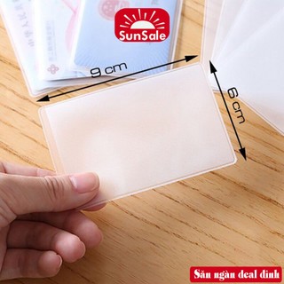 Set 10 bọc thẻ chống nước vỏ túi 2 mặt bao bì bọc chống nước