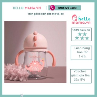 Bình tập uống nước Kichi khủng long 240ml-Hellomama.vn
