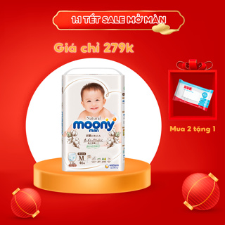 Bỉm MOONY NATURAL đủ size NB63 S58 M48 L36 L38 XL32 nội địa Nhật Bản cho