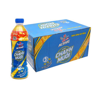 Thùng nước bù khoáng Number one Active chanh muối 24 chai 455ml