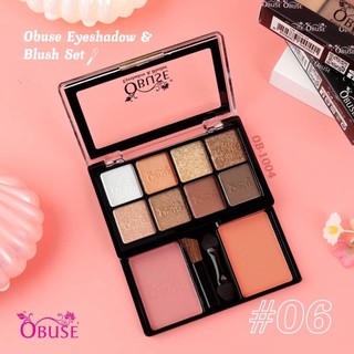 Phấn Mắt Obuse Eyeshadow & Blush OB1004 OB1446 Trang Điểm Mắt Và Má Hồng 2 Trong 1 Nội Địa Thái Lan