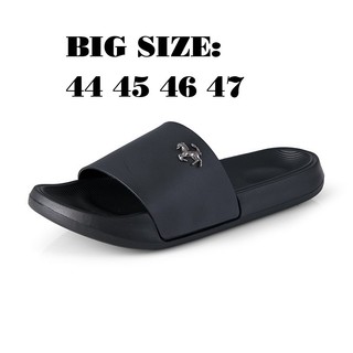 Dép size lớn big size nam horse black đen giày dép quai ngang ngoại cỡ 44 45 46 48 49