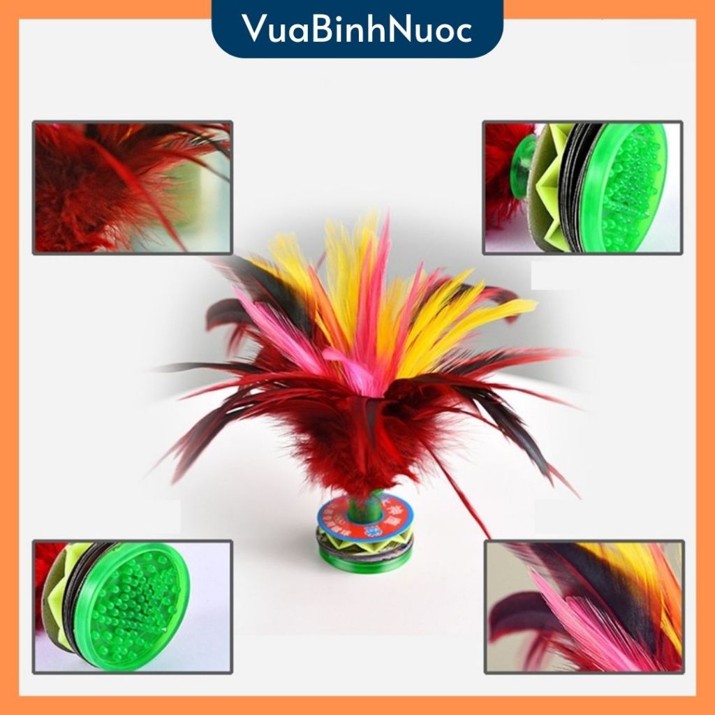 Quả cầu đá lông gà lông ngỗng, tập thể dục, giải trí, trái cầu đá trẻ em và người lớn - Vuabinhnuoc