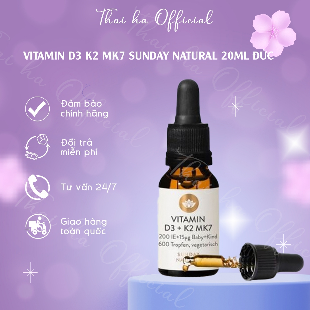 Vitamin d3 k2 mk7 chính hãng Đức, Bổ sung vitamin cho trẻ sơ sinh đến 4 tuổi