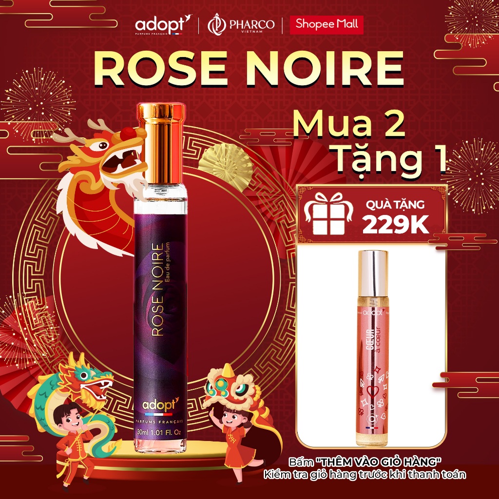 Nước hoa nữ ADOPT Rose Noire EDP 30ML lưu hương lâu Lôi Cuốn Bí Ẩn Quyến Rũ