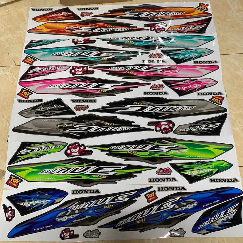 Tem Xe Wave Tem Lửa Wave Mẫu Mới Dán Xe Wave 50/100/110