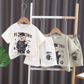 Set Bộ Đồ Thun Áo Phông Tay Ngắn Với Nhiều Họa Tiết Quần Đùi Cho Bé Trai 1 2 3 4 5 Tuổi MINTSCLOSET Quảng Châu - TN3297