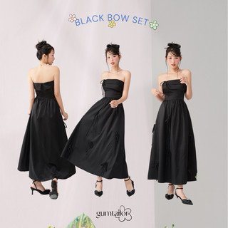 Váy Đầm cup ngực sang trọng đính nơ “BLACK BOW DRESS” by Gum tailor