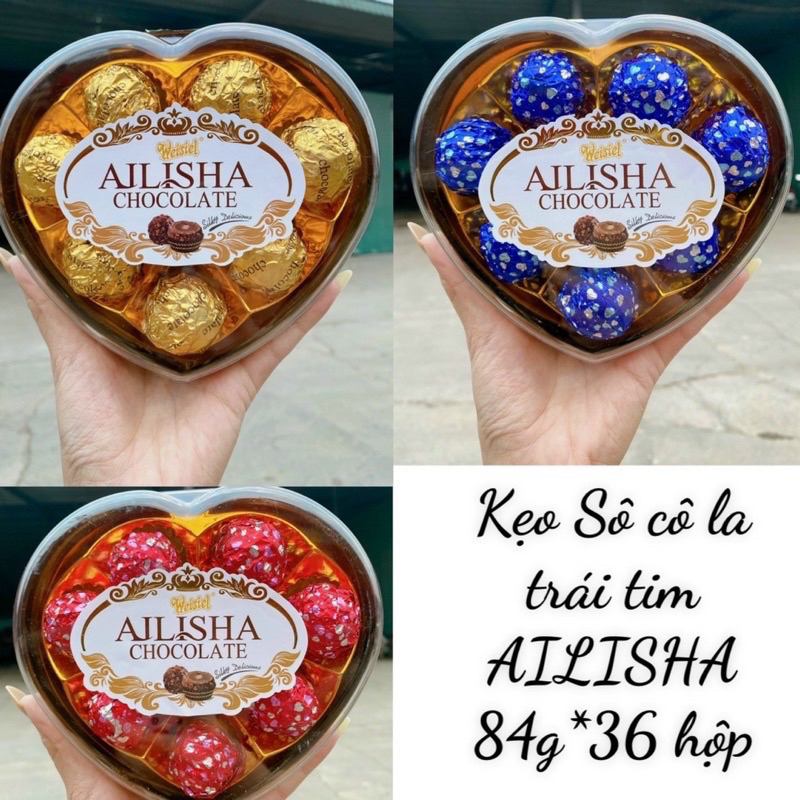 { Valentine Giao hoả tốc}🍫 Kẹo Socola Sữa Hạnh Nhân AILISHA (màu đỏ)