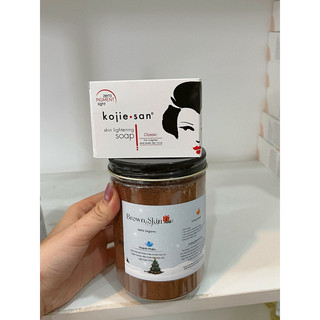 COMBO 4 SOAP DƯỠNG TRẮNG KOJIESAN + BỘT BROWNSKIN(BỘT NÂU)