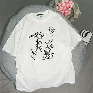 Áo Thun Local Brand Phong Cách Hàn Quốc Unisex Form Rộng Cá Tính Khủng Long DINO TT12 Cổ Tròn Menswear Top Basic BEECOOL