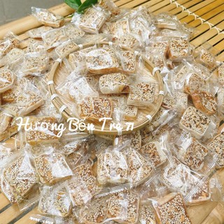 Kẹo mè xửng cuộn bánh phồng - đặc sản Bến Tre - đồ ăn văt - hình thật