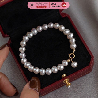 Vòng Tay Ngọc Trai Nước Ngọt Màu Trắng Gần Tròn Bóng Đẹp 6-7ly - Ngọc Trai Trường Thịnh