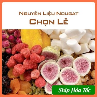Nguyên liệu làm kẹo Nougat tự chọn, nougat tự chọn nguyên liệu