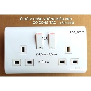 COMBO Ổ CẮM ( KIÊU ANH - CHÂU ÂU).