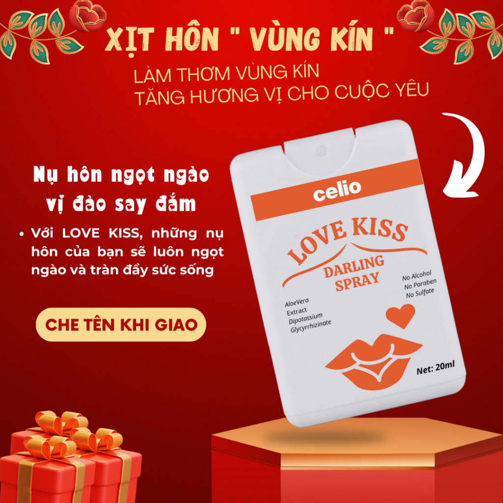 Xịt Ngon Xịt Hôn Thơm Vùng Kín CELIO Hương Vị Trái Cây Giúp Nàng và Chàng Tự Tin Với Mùi Hương Hoa Quả The Mát 20ml