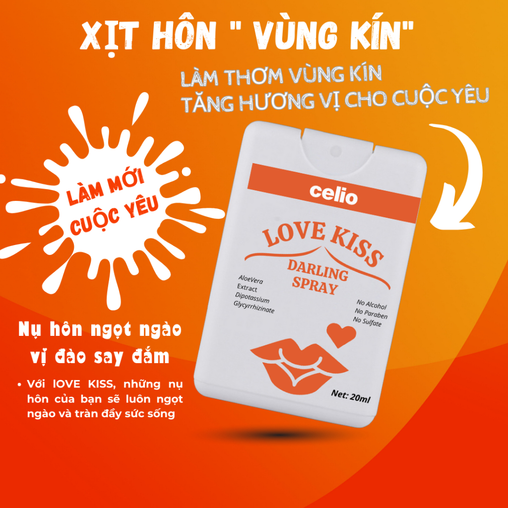 Xịt Ngon Xịt Hôn Vùng Kín CELIO Hương Vị Trái Cây Giúp Nàng và Chàng Tự