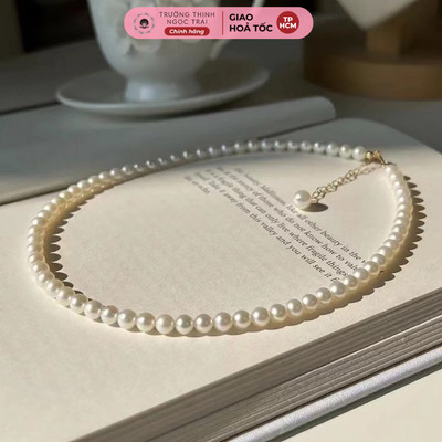 Chuỗi Ngọc Trai Basic Truyền Thống 6-7ly Sáng Bóng Khoá Bạc 925 - Ngọc Trai Trường Thịnh