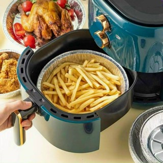 SET 50 KHAY Đĩa BẠC SIZE 22CM - BÁT GIẤY BẠC LÓT NỒI CHIÊN KHÔNG DẦU 22CM - Đĩa Giấy Bạc 22cm lót nồi chiên