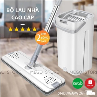 Bộ Cây Lau Nhà Chổi Lau Nhà Tự Vắt 360 Độ Chính Hãng Cao Cấp Tặng Kèm 2 Bông Lau TR TARAA