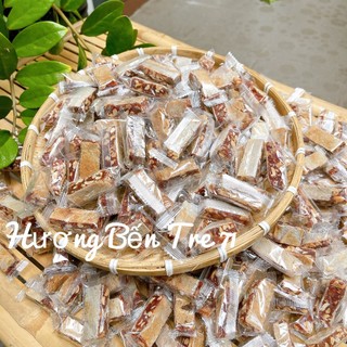 Kẹo chuối gừng nguyên chất bánh tráng 2 mặt hàng thủ công - Đặc Sản Bến Tre - Túi zip 500gr