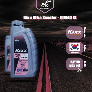 Nhớt xe máy, nhớt xe ga kixx ultra scooter 10w40 api sl 800ml/1l