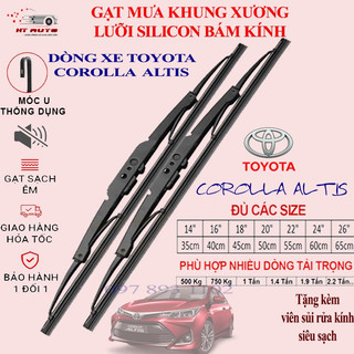 Cần gạt nước mưa trước Toyota Altis thanh gạt mưa khung xương sắt chổi gạt mưa, lưỡi gạt mưa silicon cực sạch