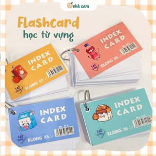Sổ học từ vựng flashcard index klong 912 nhà cam