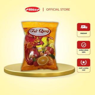 Kẹo cứng tứ quý bibica nhân trái cây gói 140g