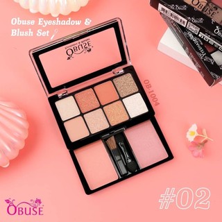 Phấn Mắt Obuse Eyeshadow & Blush OB1004 OB1446 Trang Điểm Mắt Và Má Hồng 2 Trong 1 Nội Địa Thái Lan