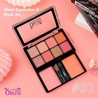 Phấn Mắt Obuse Eyeshadow & Blush OB1004 OB1446 Trang Điểm Mắt Và Má Hồng 2 Trong 1 Nội Địa Thái Lan