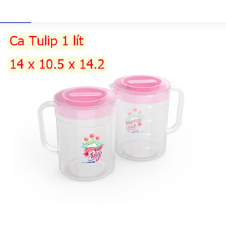 Ca nhựa trong có vạch chia, ca tulip nhựa Duy Tân