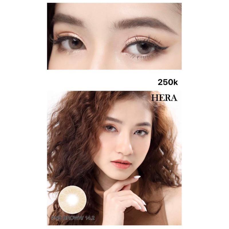 Kính áp tròng - PNB brown 0 độ cận