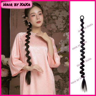 Một dây chun buộc Đuôi Tóc Giả Thắt Bím ZicZac Chụp Ảnh Thời Trang Áo Dài X157