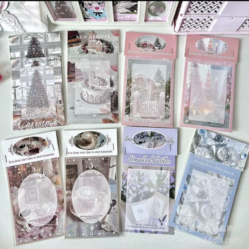 Combo 10 Sét Gồm Đầu + Bìa +Túi Bóng Kính Dùng Để Gói Hàng , Đựng Card Phong Cách Y2K