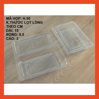 Lốc 100 cái hộp nhựa định hình H50 - Hộp đựng bánh sukem